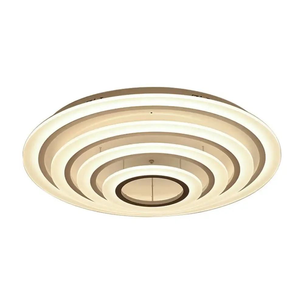 Minimalist Acrylic Flush Mount LED Ceiling Lamp - Multi-Layer, 2/3/4-Head, Warm/White Light