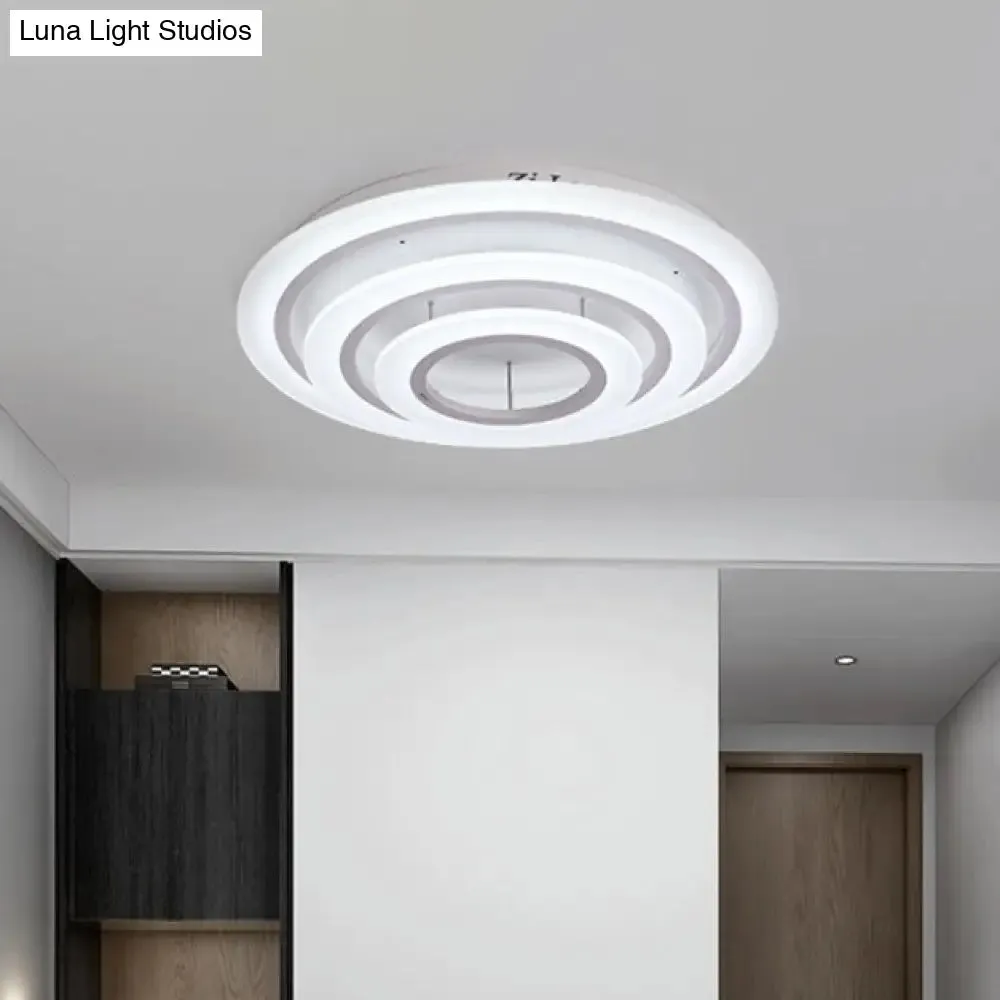 Minimalist Acrylic Flush Mount LED Ceiling Lamp - Multi-Layer, 2/3/4-Head, Warm/White Light