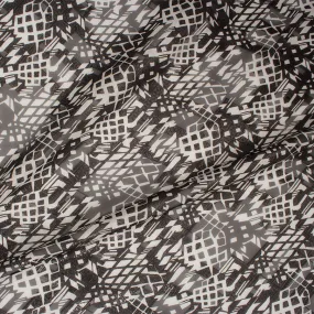 Monochrome Printed Silk Jacquard