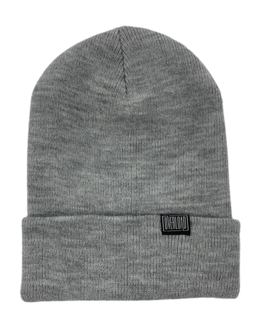 Overload Clip Tag Cuffed Beanie - Heather Grey