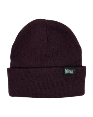 Overload Fine Knit Watch Cap Beanie - Maroon