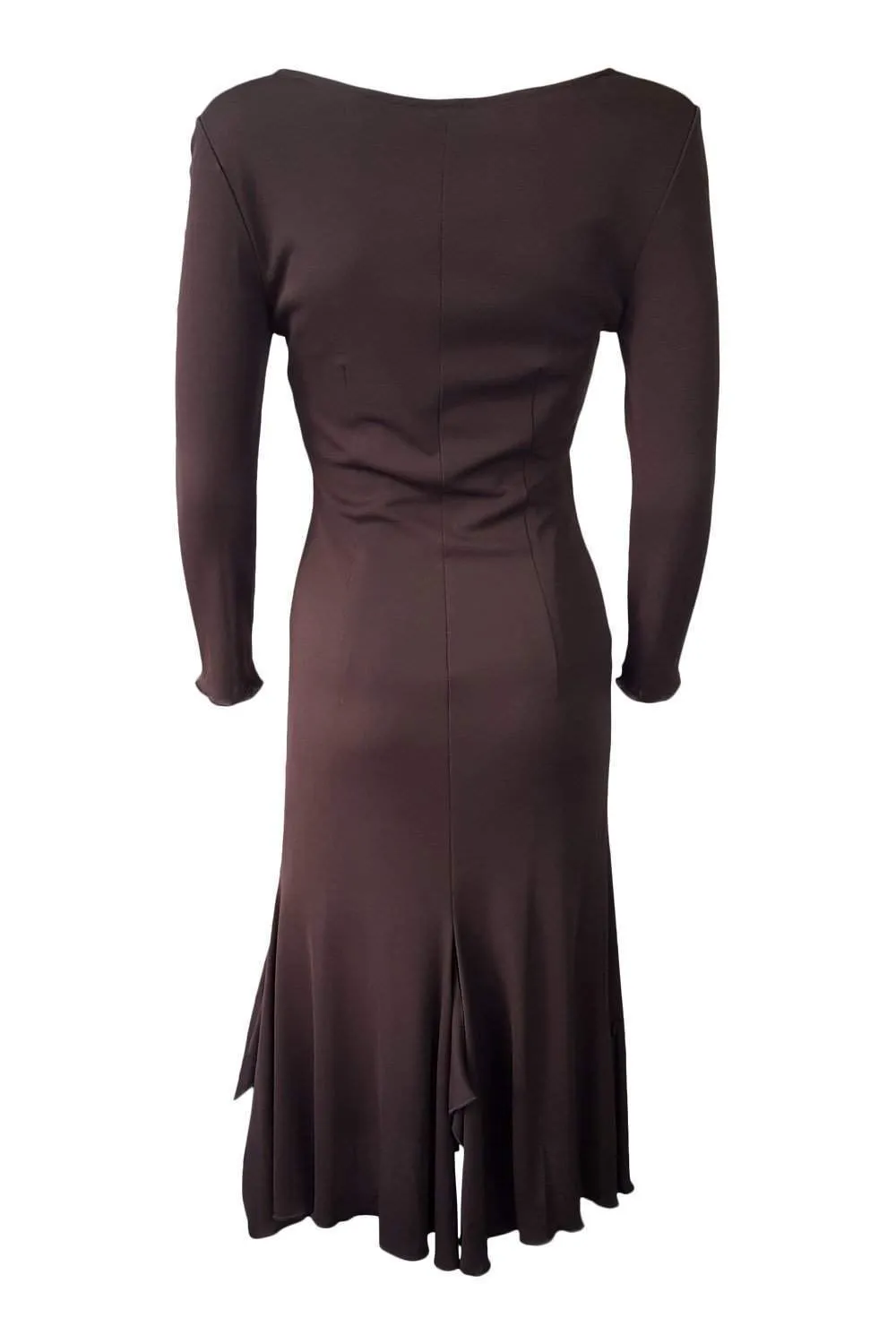 PAGANI MILANO Brown Long Sleeved BodyCon Dress (UK 6)