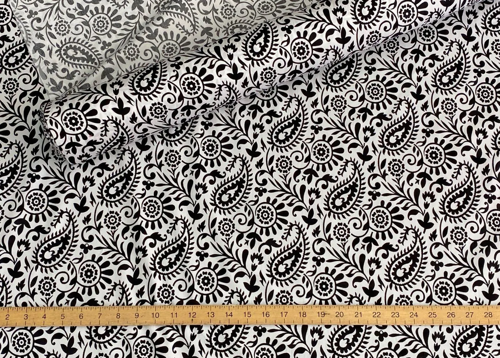 Paisley - Monochrome Cotton Poplin