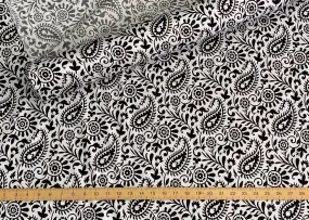 Paisley - Monochrome Cotton Poplin