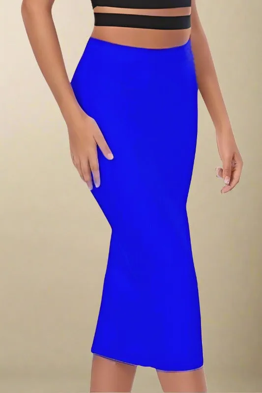 Pencil High Waist Bandage Midi Skirt - Royal Blue