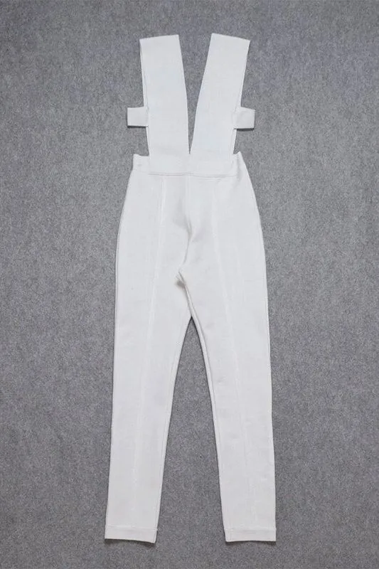 Pia Bandage Pants Jumpsuit - Pearl White