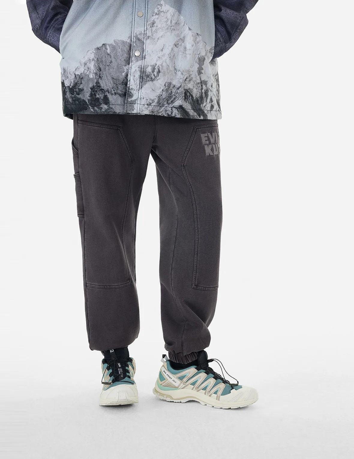 Pigment Dyed Logo and Kamon Embroidery Relax Fit Sweatpants