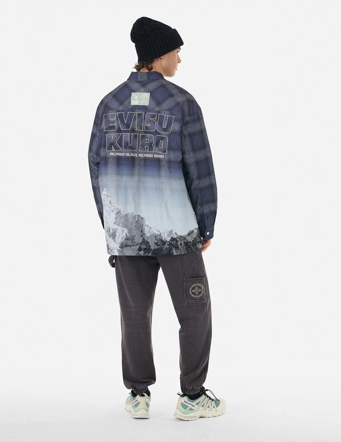 Pigment Dyed Logo and Kamon Embroidery Relax Fit Sweatpants