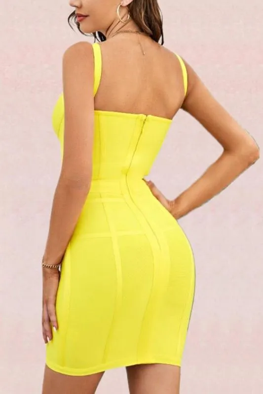 Pip Bandage Mini Dress - Sun Yellow