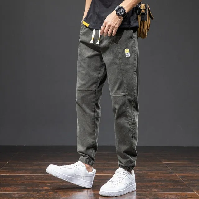 Plus Size Summer Men Jogger Pants Streetwear Ankle-Length Casual Baggy Sweatpants Male Harem Trousers 6XL 7XL 8XL