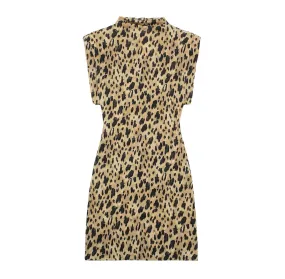 Pre Order:  Casual Leopard Print Slim Fit Dress