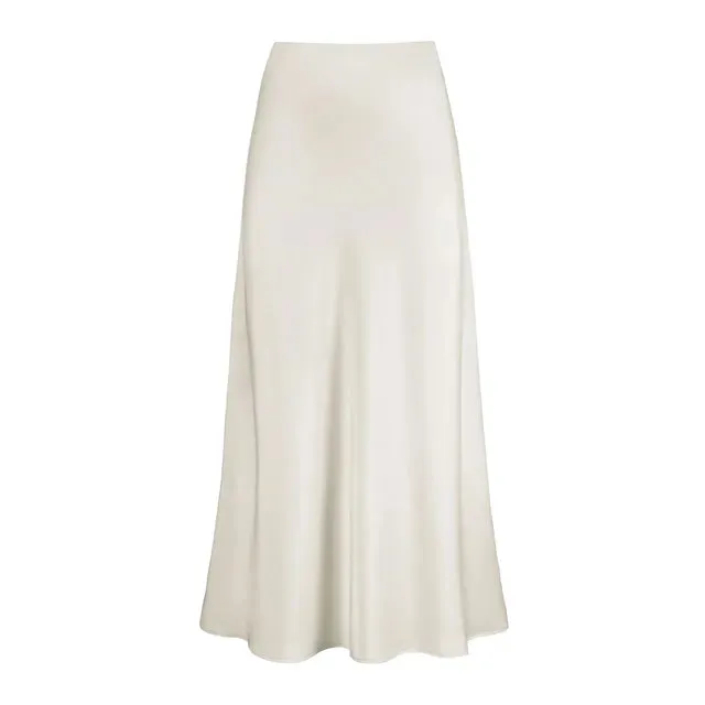 Pre Order:  Solid Satin A-Line Skirt