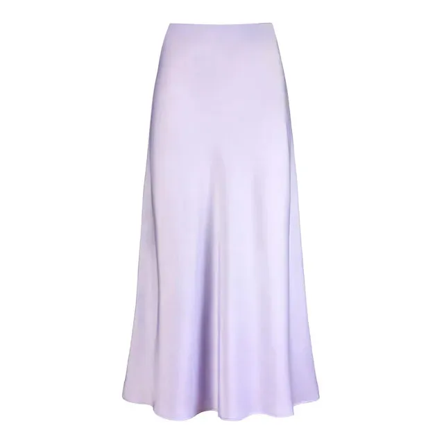 Pre Order:  Solid Satin A-Line Skirt