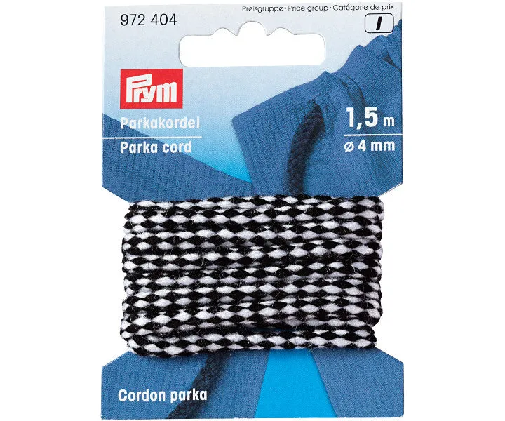 Prym Cord 4mm - Black & White