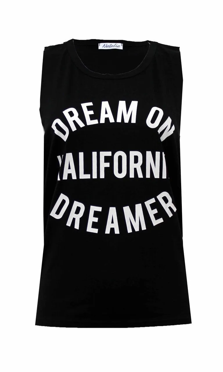 "Dream On" Baggy Vest Top