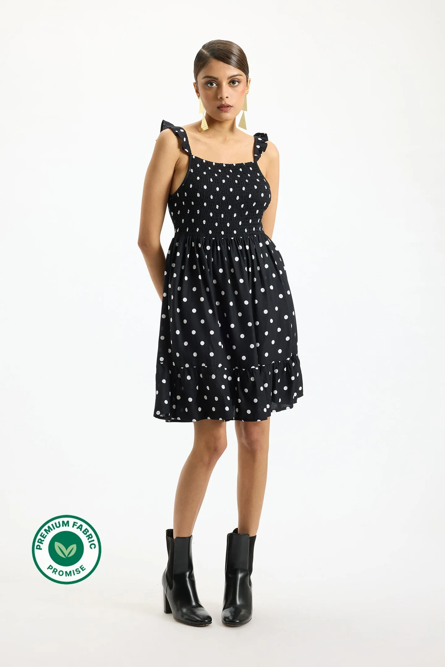 Raahika|Polka Printed Dress