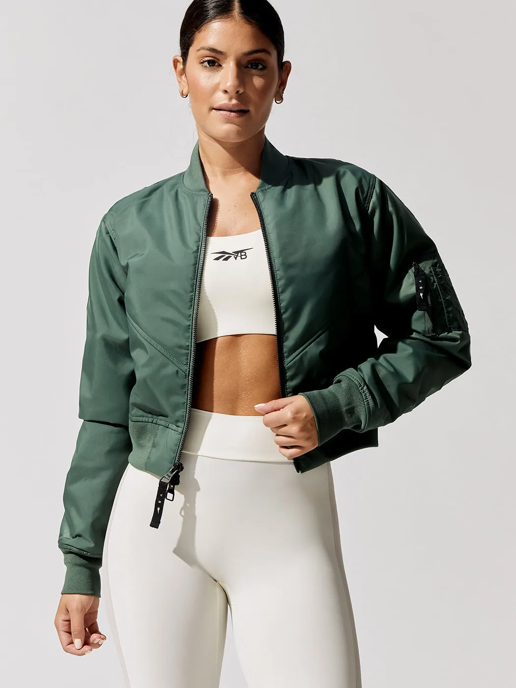 Rbk Vb Bomber Jacket - Chalk Green