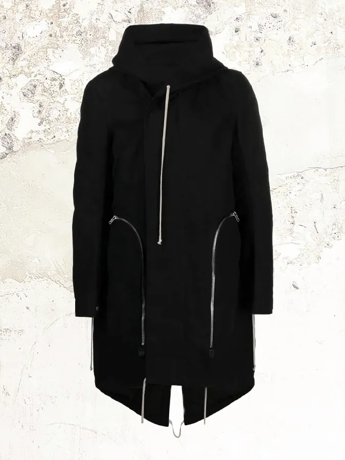 Rick Owens Bauhaus Fishtail hooded parka