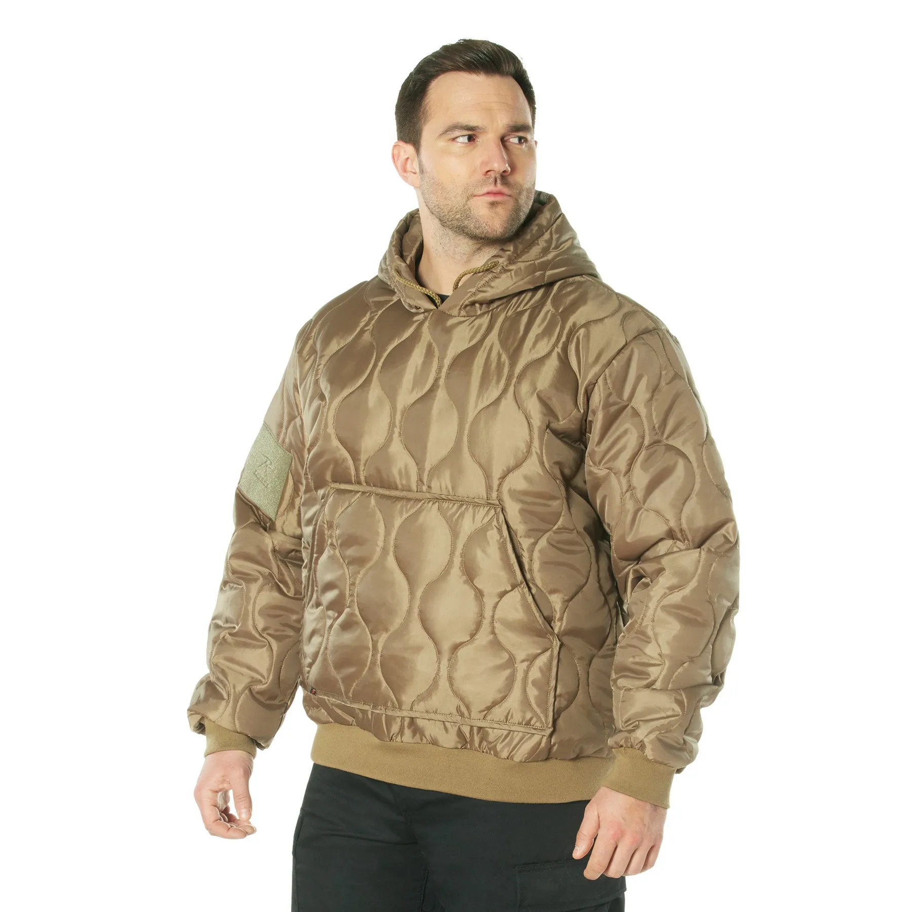 Rothco Quilted Woobie Hooded Sweatshirt- COYOTE BROWN