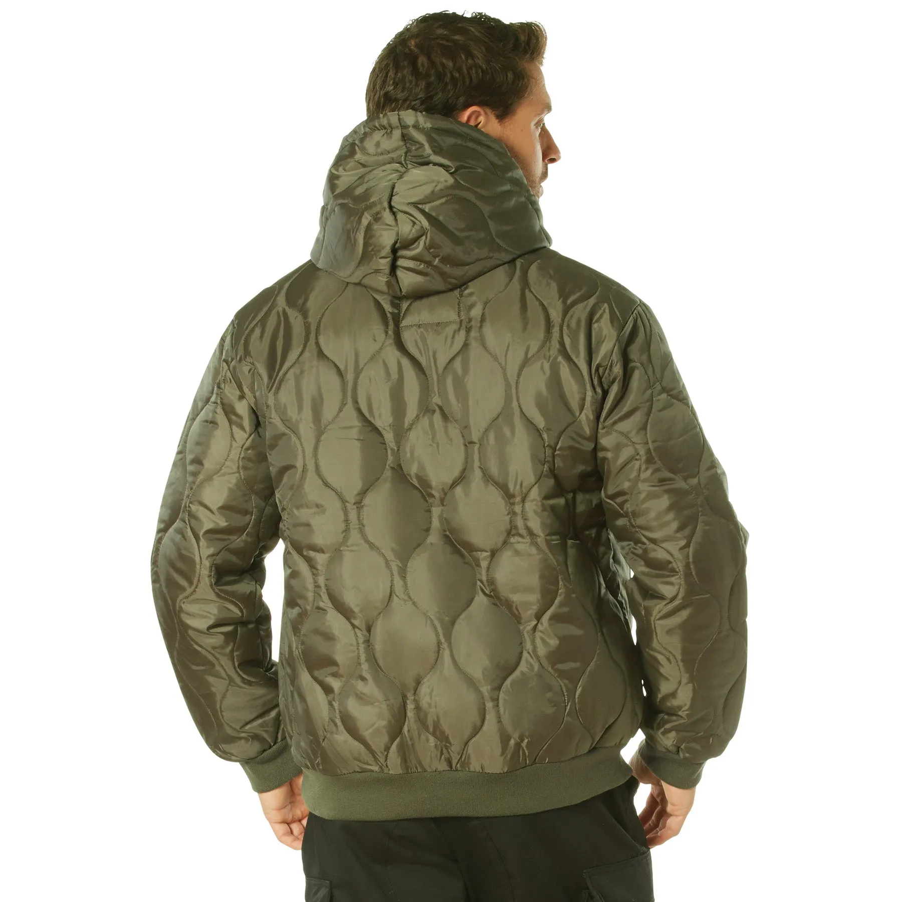 Rothco Quilted Woobie Hooded Sweatshirt- OLIVE DRAB