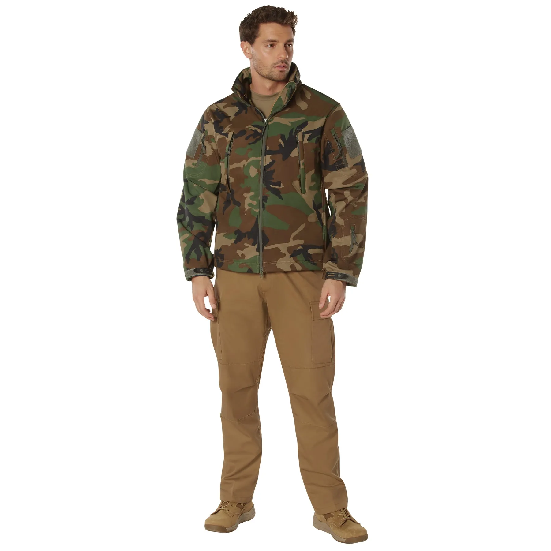 Rothco Special Ops Tactical Soft Shell Jacket- WOODLAND CAMO