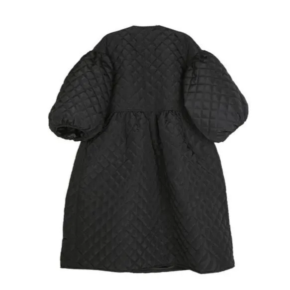 Sayaka Quilted Lantern Sleeve Coat