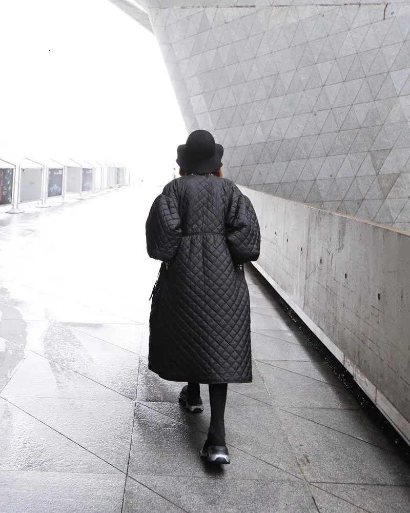 Sayaka Quilted Lantern Sleeve Coat