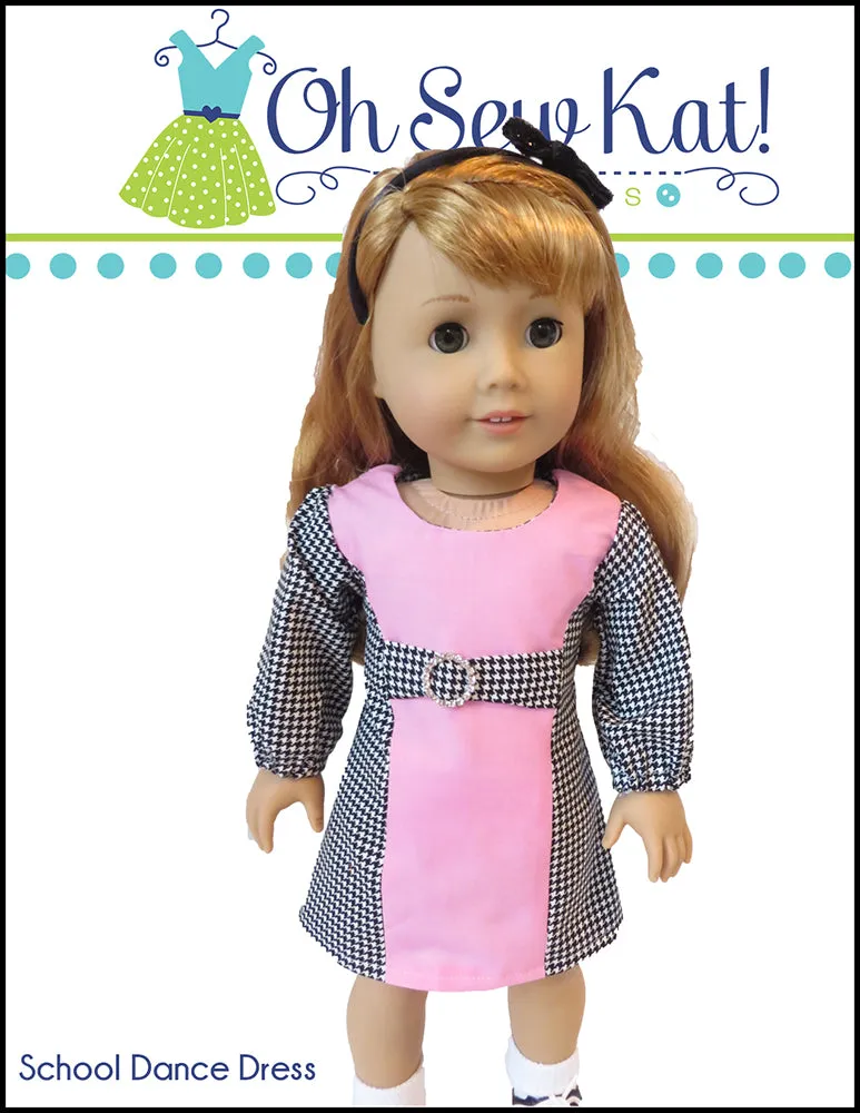 School Dance Dress 18 Inch Doll Sewing Pattern