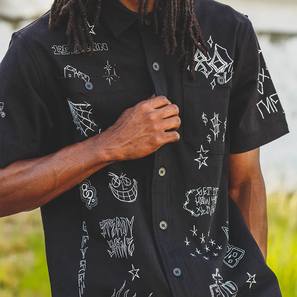 Scribblez Work Shirt Black