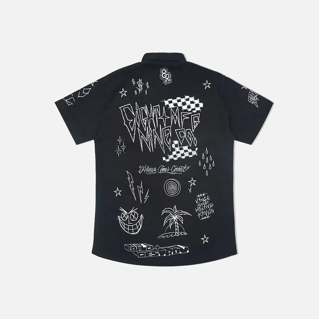 Scribblez Work Shirt Black