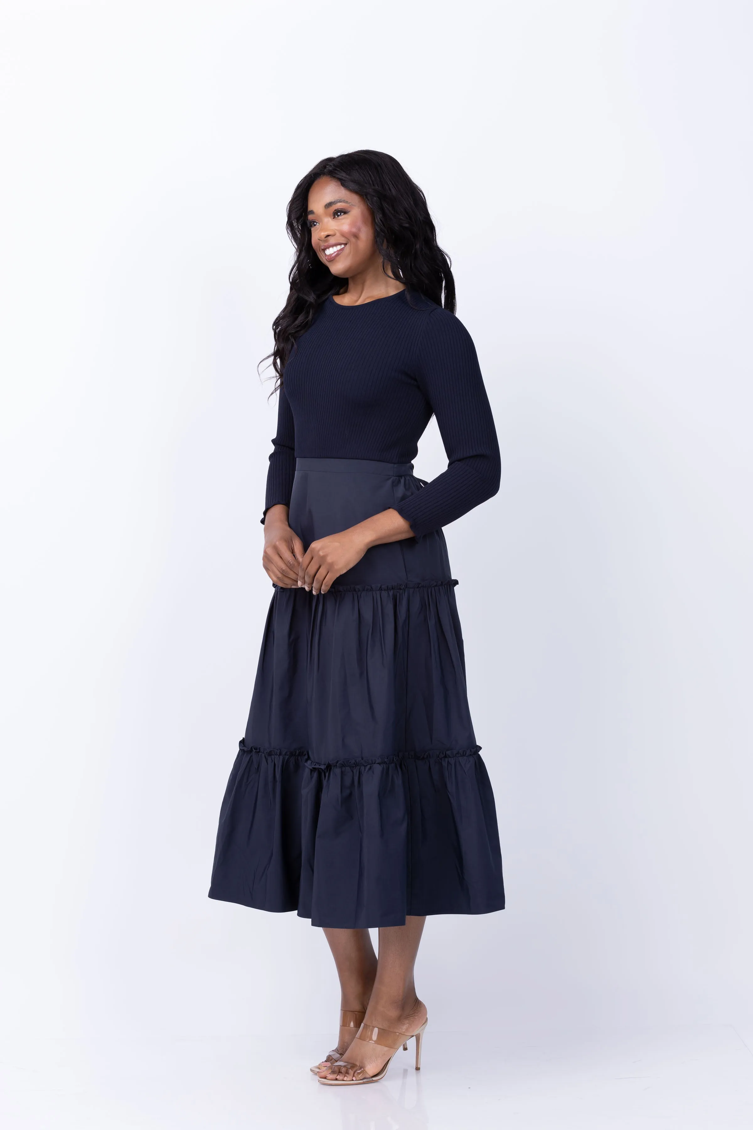 Shoshanna Magda Dress in Navy