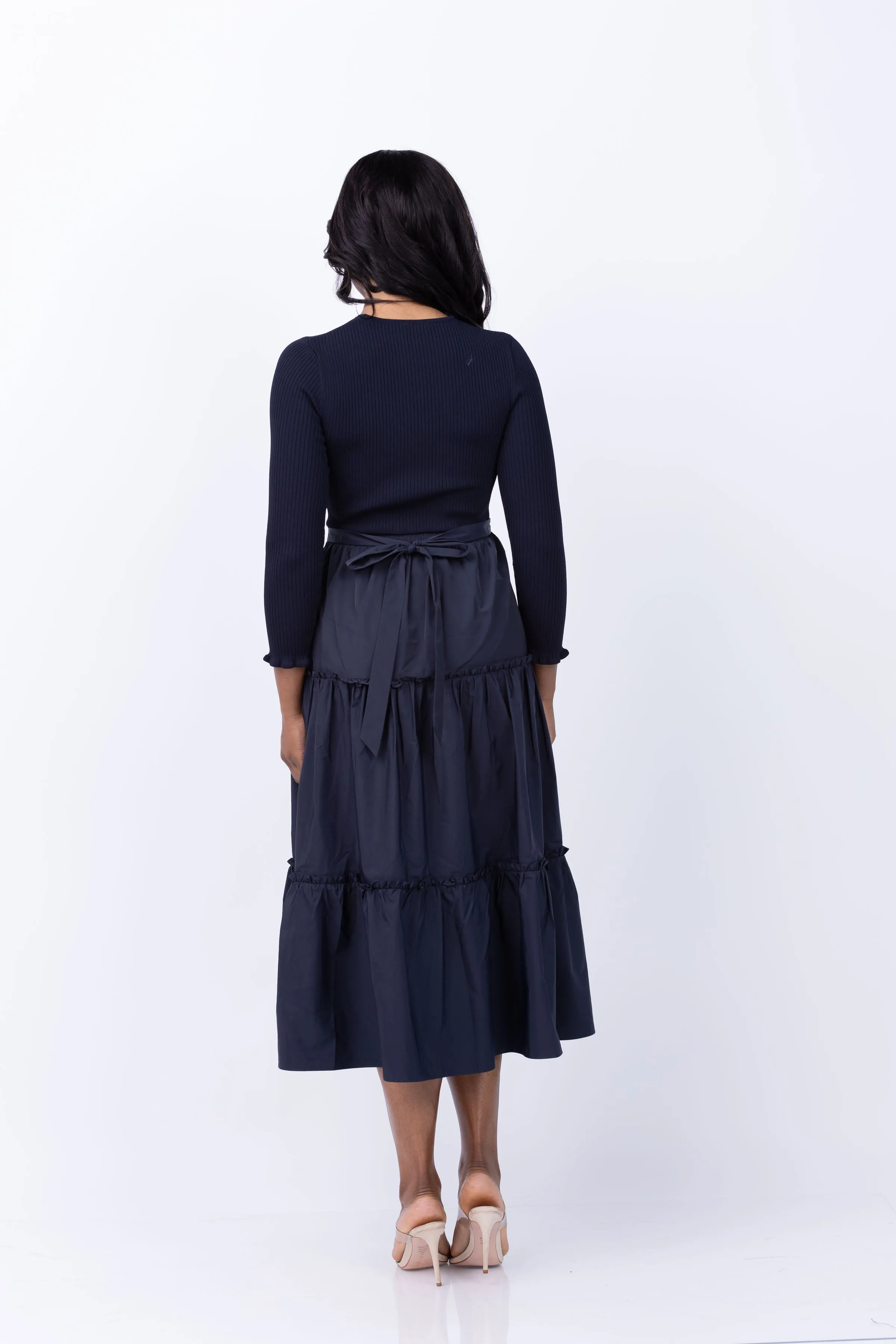 Shoshanna Magda Dress in Navy