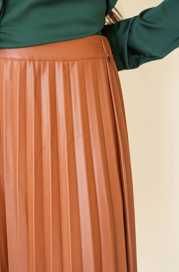 Show Stopper Caramel Leather Skirt - FINAL SALE - FINAL FEW