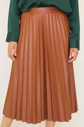 Show Stopper Caramel Leather Skirt - FINAL SALE - FINAL FEW