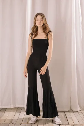 Storia Solid Color Wide-Leg Jumpsuit