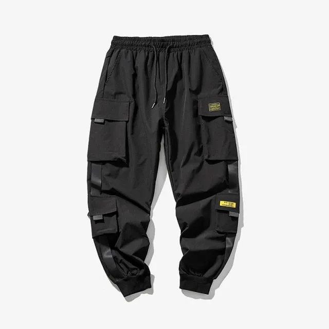 Streetwear Black Mens Harem Joggers Pants Men Cargo Pants 2021 Hip Hop Casual Pockets Sweatpants Male Oversized Fashion Trousers