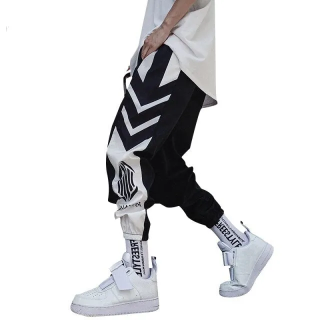 Streetwear Hip hop Joggers Pants Men Loose Harem Pants Ankle Length Trousers Sport Casual Letter Print Sweatpants For Men 3XL