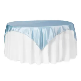 Taffeta Table Overlay Topper 72"x72" Square - Baby Blue