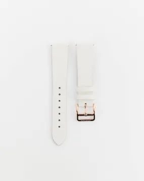 The 18mm Dress Watch Strap: Milk Leather / Rose Gold Strap