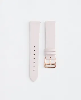 The 18mm Dress Watch Strap: Pink Leather / Rose Gold Strap