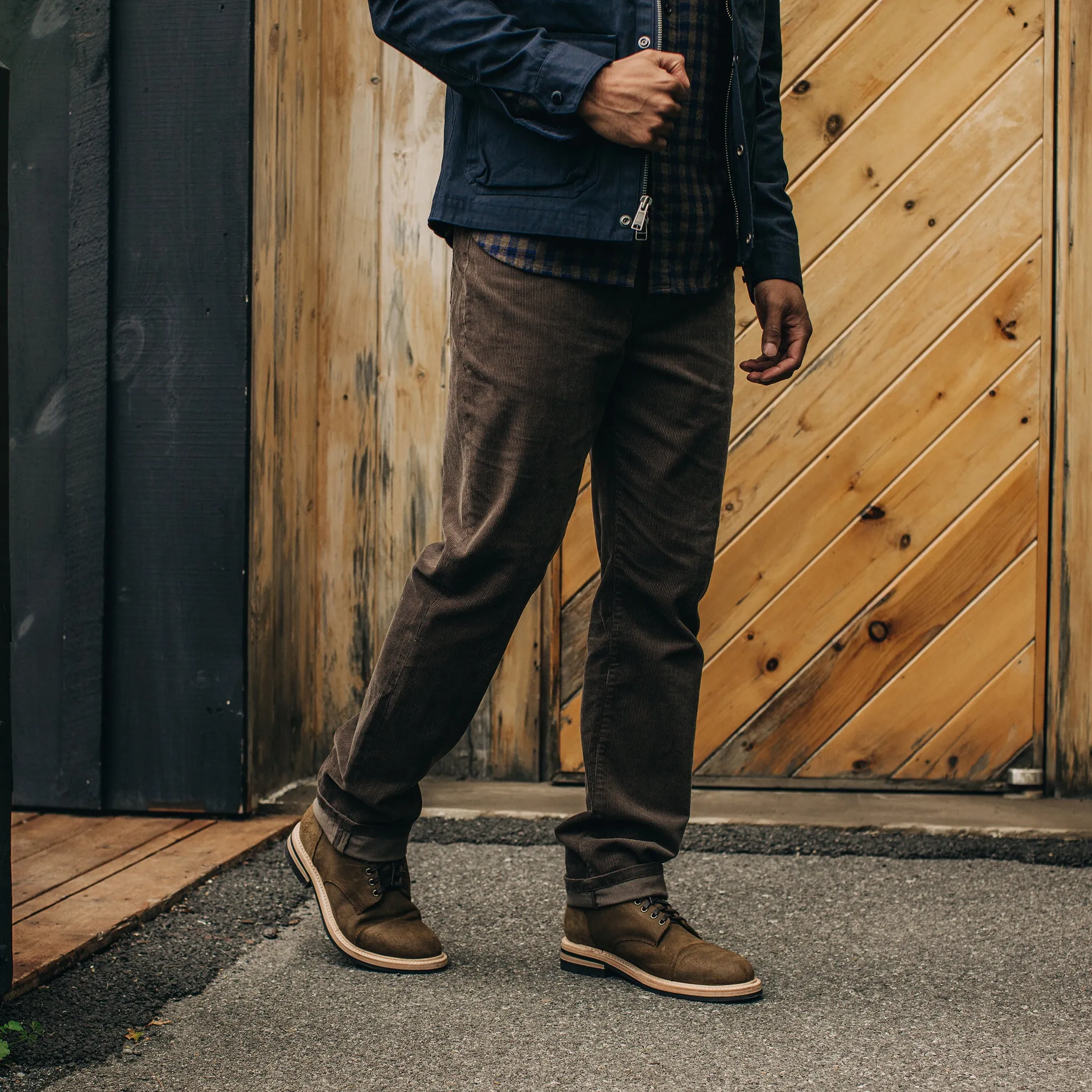 The Democratic All Day Pant in Walnut Cord