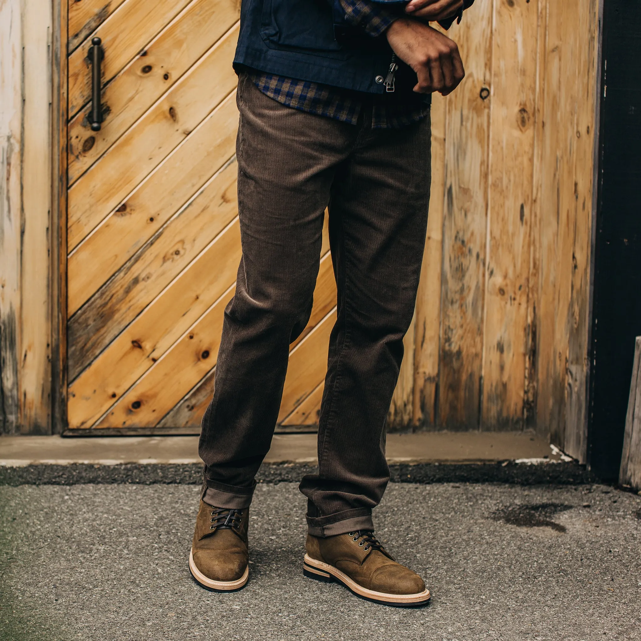 The Democratic All Day Pant in Walnut Cord