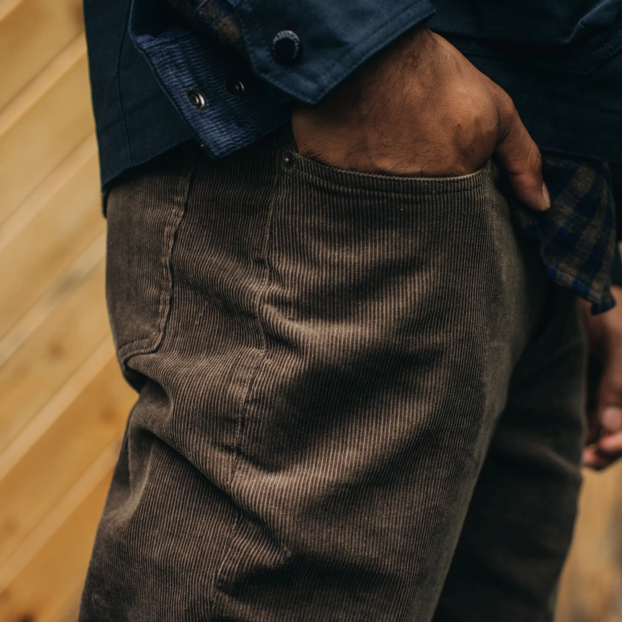 The Democratic All Day Pant in Walnut Cord