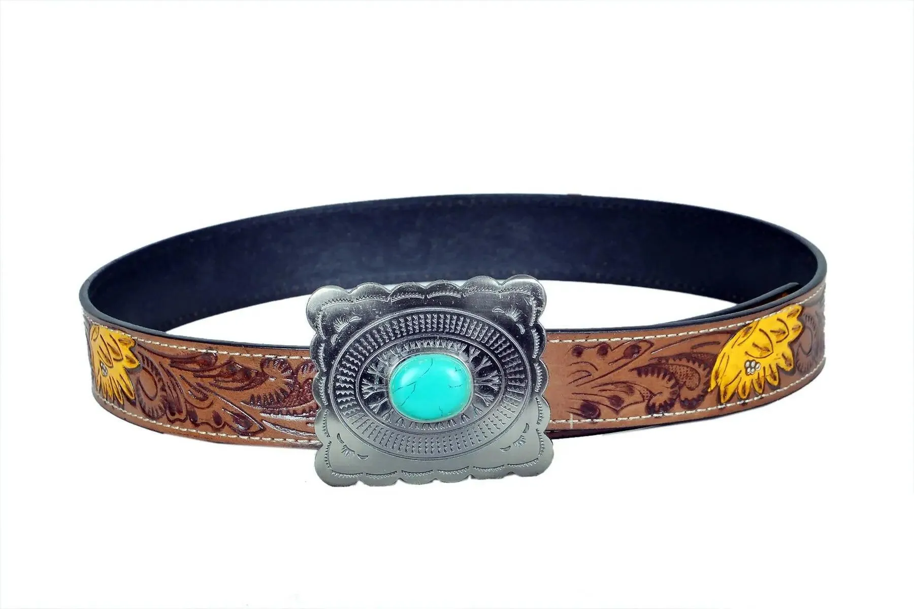 TLP MAHARAJA Leather Belt for Men Colour - Brown (SKU BELT-10031)