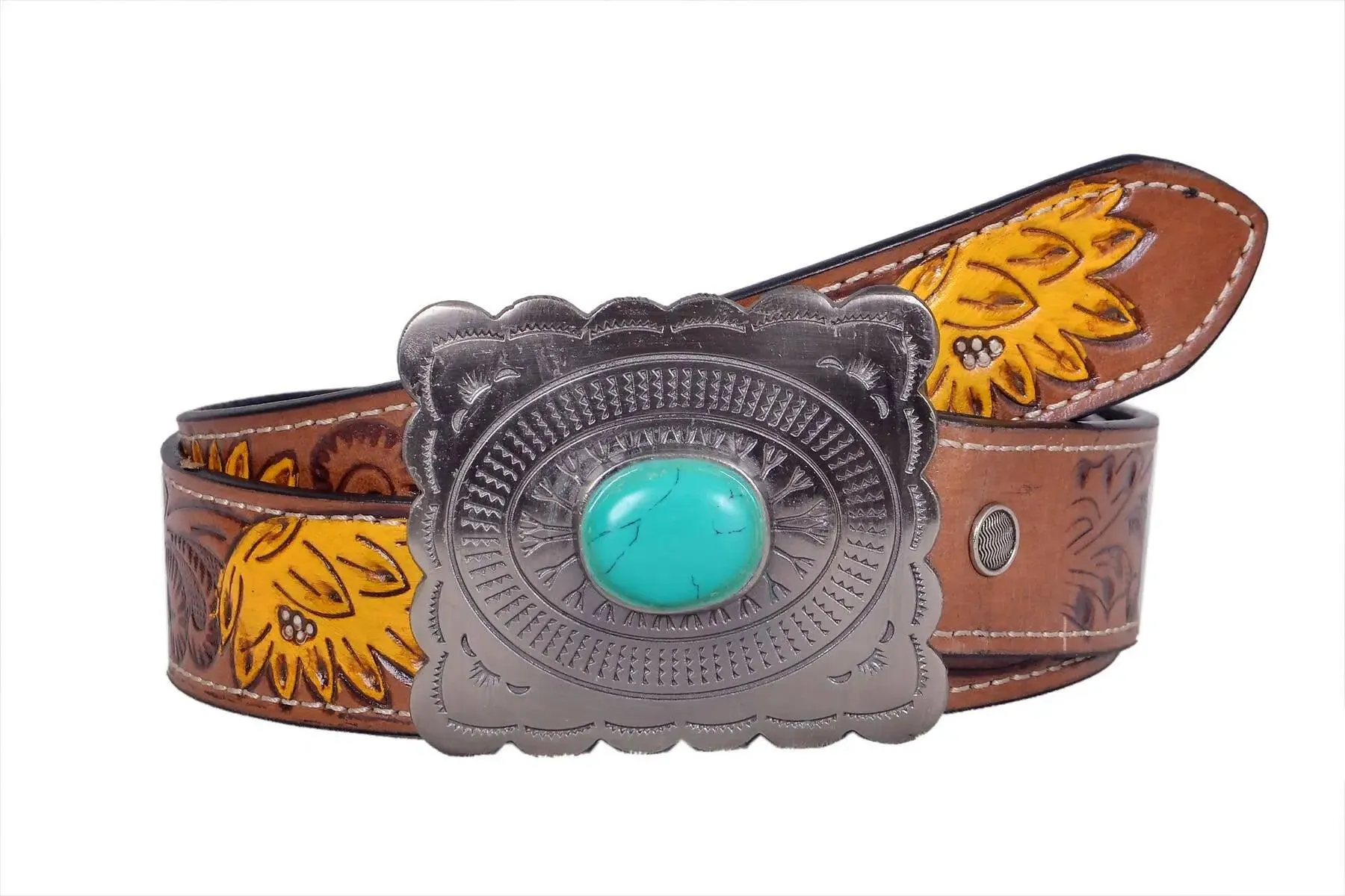 TLP MAHARAJA Leather Belt for Men Colour - Brown (SKU BELT-10031)