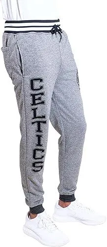 Ultra Game NBA Official Men’s Super Soft Game Day Jogger Sweatpants - Unisex, Boston Celtics, Black Marl|Boston Celtics