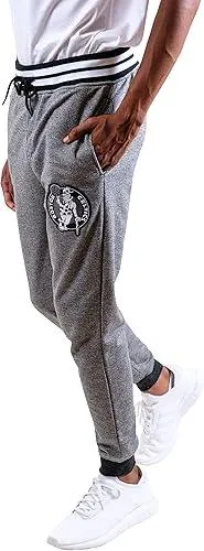 Ultra Game NBA Official Men’s Super Soft Game Day Jogger Sweatpants - Unisex, Boston Celtics, Black Marl|Boston Celtics