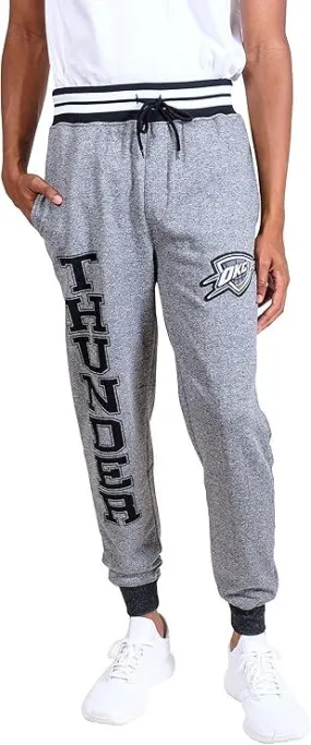 Ultra Game NBA Official Men’s Super Soft Game Day Jogger Sweatpants - Unisex, Oklahoma City Thunder, Black Marl|Oklahoma City Thunder