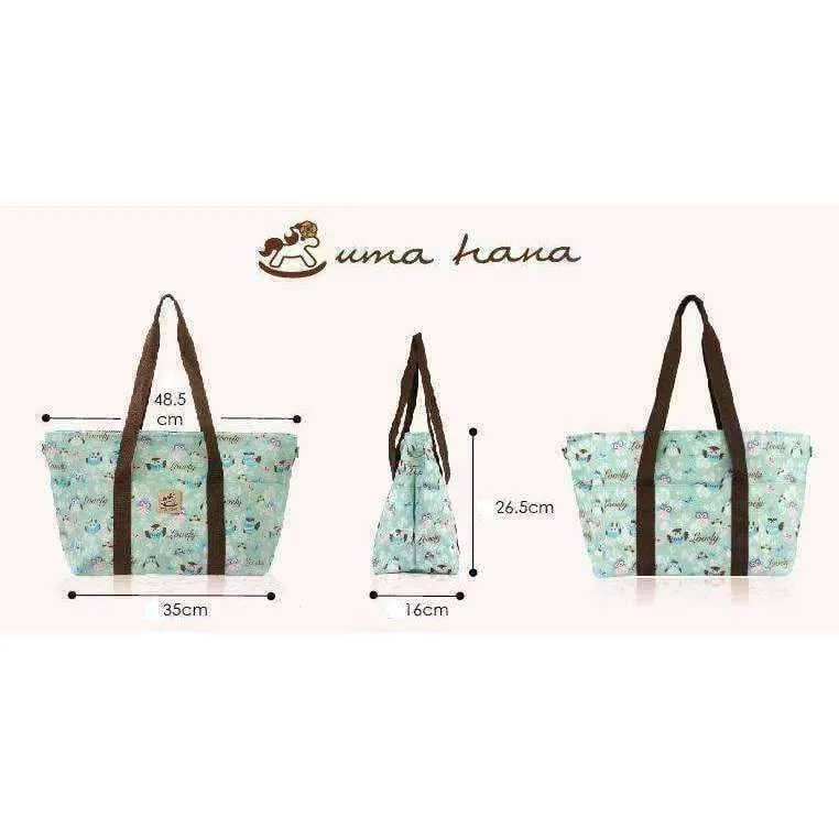 Uma Hana Versatile Music Themed Large Tote Bag with Multiple Compartments