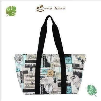 Uma Hana Versatile Music Themed Large Tote Bag with Multiple Compartments